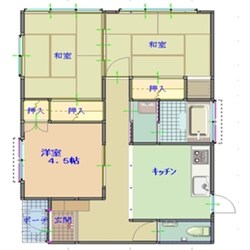 富岡町貸家の物件間取画像